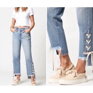 Hidden‎ Jeans Tracey High Rise Straight Crop Size 26 Blue Denim Designer Casual